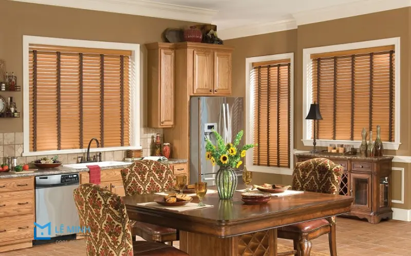 Nhà bếp - Bảng giá rèm sáo gỗ loại chống nước