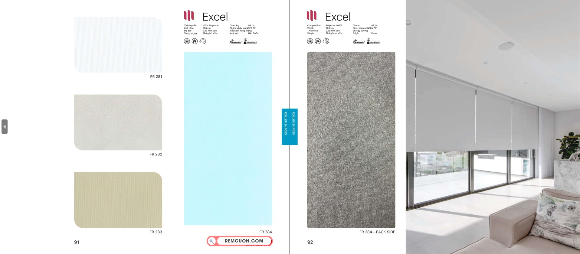 Chính sách ưu đãi khi mua mẫu rèm cuốn Modero Mã Excel