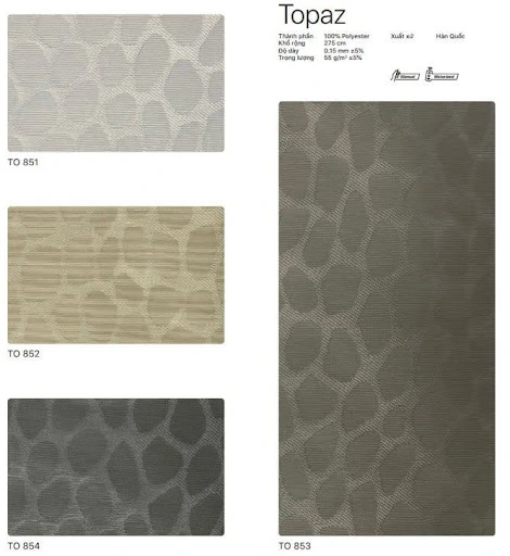 Khám phá rèm cuốn Hàn Quốc – Mã Topaz với chất lượng vượt trội, khả năng cản sáng và cách nhiệt tốt. Đặt mua tại Rèm Cửa Lê Minh để nhận dịch vụ tư vấn miễn phí, lắp đặt chuyên nghiệp và giao hàng tận nơi.