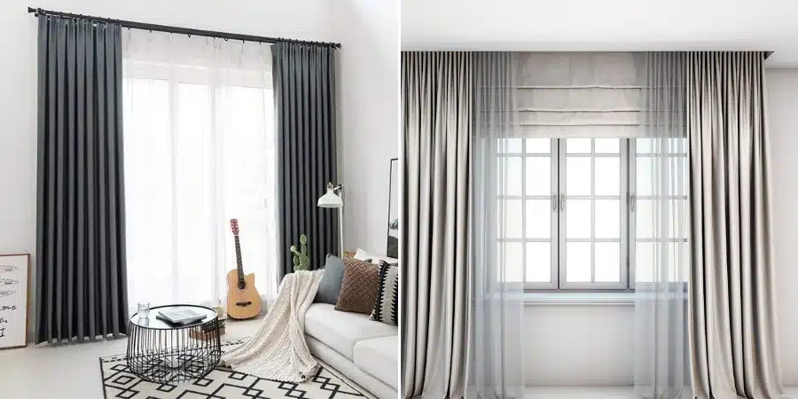 Rem Cua 2 Lop Mau Xam