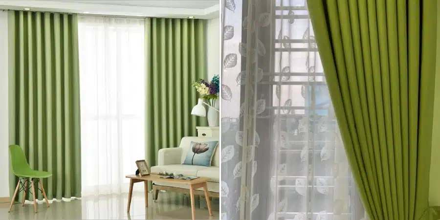 Rem Cua 2 Lop Mau Xanh 2