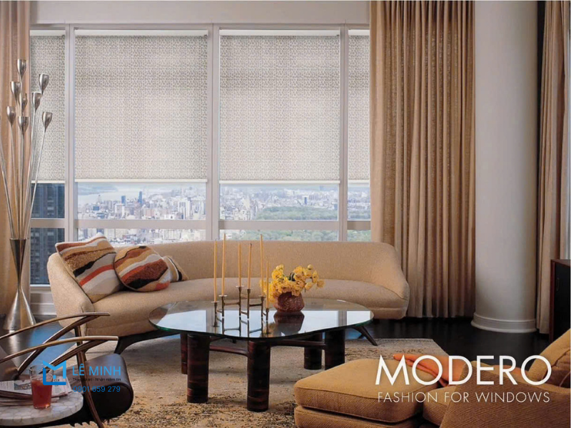 Rèm cuốn Modero chuyên cung cấp cho các công trình lớn uy tín chất lượng